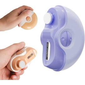 Electric Nail Clipper, 2 in 1 Electric Polishing Automatic Nail Clippers, Electric Nail Clipper Electric Nail Trimmer with 2 Adjustable Speeds, Nail Trimmer for Seniors, Kids, Adults (Purple)