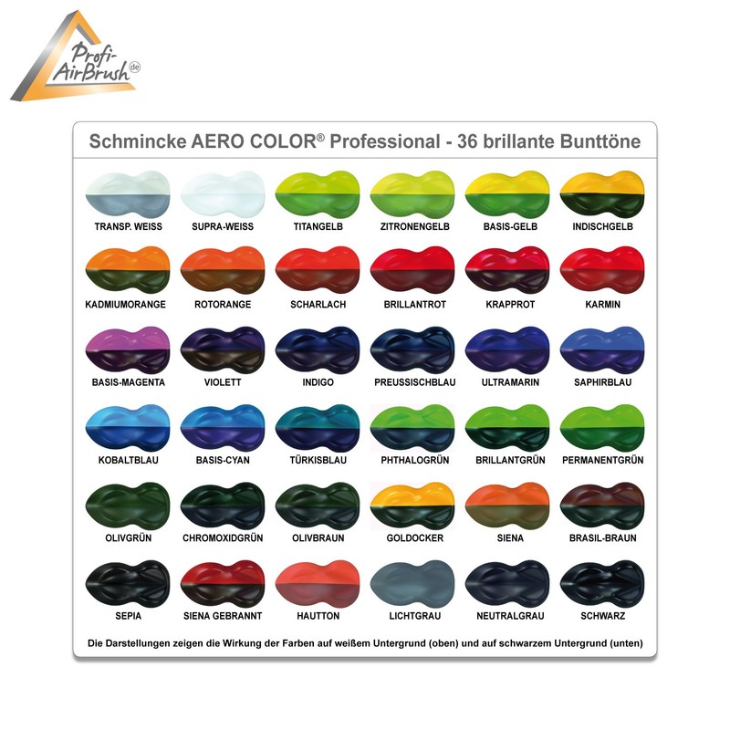 Airbrush Paint Set for Airbrush Compressor, Airbrush Gun, Aero Colour