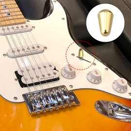 BQLZR Guitar 5 Way Toggle Switch Tip Pickup Knob Chrome & Gold 0.14 Inch Pack of 20