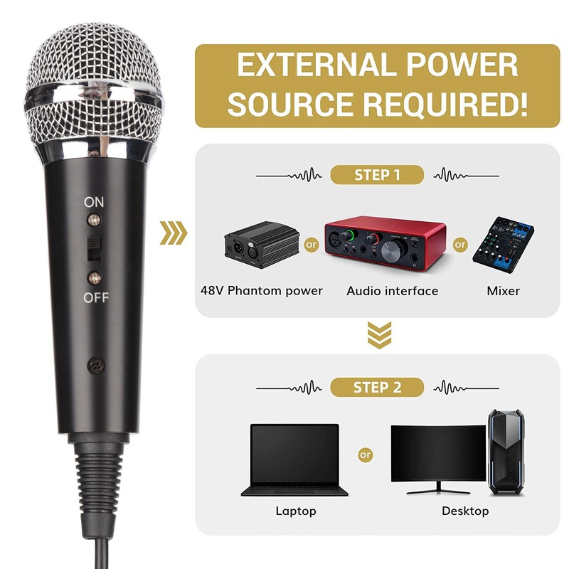 Condenser Microphone Kit Professional Cardioid Studio Mic Kit for Recording