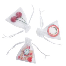Tendwarm 100 Pcs 3x4 Inch Sheer Organza Bag for Party Wedding Christmas Festival Favor Gift Bags with Drawstring