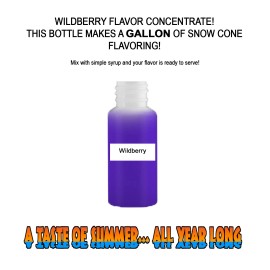 Summer Snow Entertainment WILDBERRY MIX SNOW CONE/SHAVED ICE FLAVOR CONCENTRATE MAKES 1 GALLON