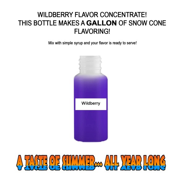 Summer Snow Entertainment WILDBERRY MIX SNOW CONE/SHAVED ICE FLAVOR CONCENTRATE