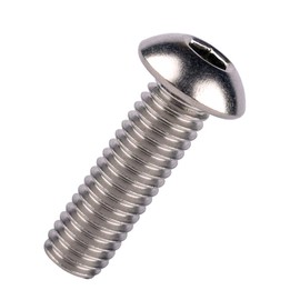 VAMUOEFL #4-40 x 1/4" Button Head Socket Cap Bolts Screws, 304 Stainless Steel 18-8, Allen Hex Drive, Fully Machine Thread, Quantity 50Pcs