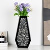 SHYFOY Black Crushed Diamond Vase Large Mirrored Flower Vases Home