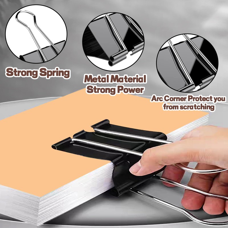 3 Inch Jumbo Binder Clips(36 Pack), Extra Large Binder Clips