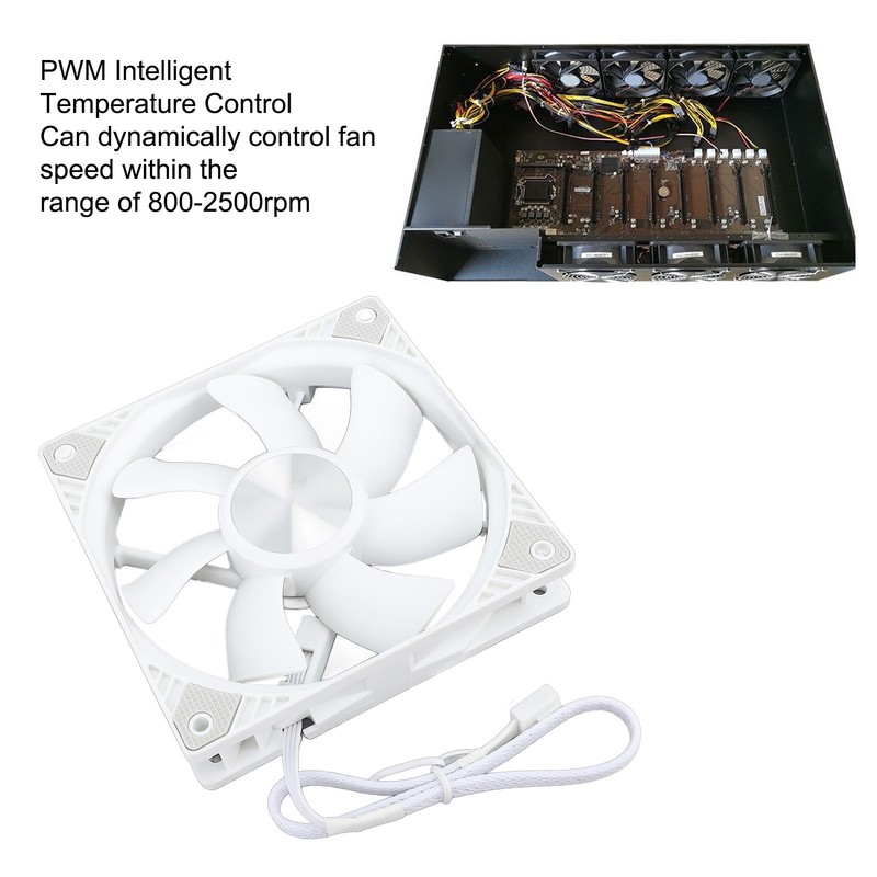 PC Case Fan 120mm PWM Intelligent Control MFDB Bearing Case
