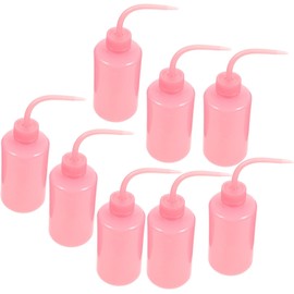 Botella de Limpieza de Pestañas 250ml Boca Curva Prueba de Fugas, Material Abs, Paquete de 8 Piezas para Uso Seguro y Medición Precisa