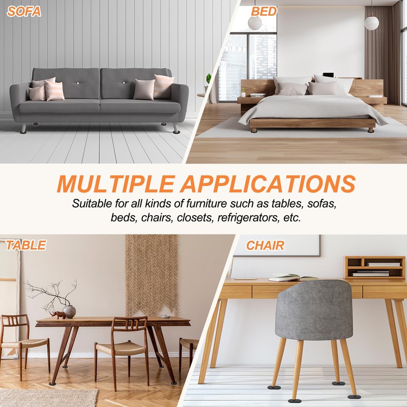 PATIKIL 3 1/2" Furniture Sliders, 8 Pcs Reusable Furniture Sliders