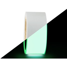 T.R.U. PGD-6 Glow In The Dark Tape: 2 in. wide x 30 ft. length (Luminescent Lime Green). Photoluminescent Neon Green Tape.