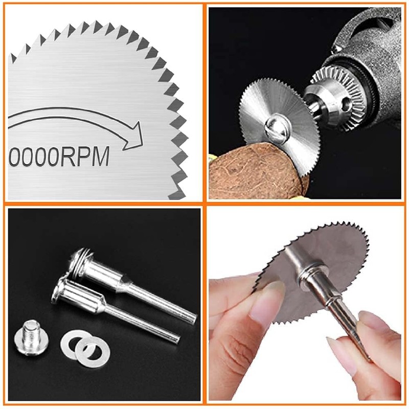 Cutting Wheel Set for Rotary Tool, 6 Pcs HSS Saw