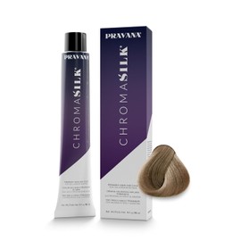 PRAVANA ChromaSilk Natural Tinte en Crema 8N Light Blonde 90 ml, Tinte para Cabello Permanente, 100% Cobertura de Canas, Color Intenso y Vibrante, Aporta Brillo, Sedosidad y Color Duradero
