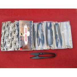 GOLDEN  EAGLE NEW 12 PCS.  BLACK SEWING THREAD NIPPERS SNIPPERS  CLIPPERS TRIMMING SCISSORS