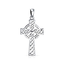 Vintage Style Viking Love Knot Religious Infinity Trinity Celtic Cross Pendant Necklace For Women Teens .925 Sterling Silver