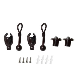 Replacement Shade Parts Bungee End Cap Kit for Exterior Cordless Roller Shades Outdoor Blinds（ 1 Sets） (Coffee)