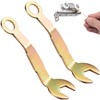 PAGOW 2 Pcs Pivot Adjustment Wrench, 3/8" Bi-Fold Open Wrench,