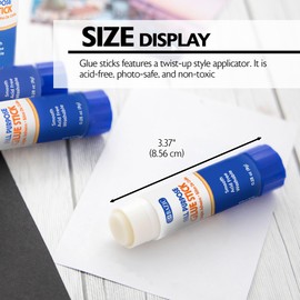 BAZIC Products Premium Glue Stick 8g/0.28 Oz.,White Glue Sticks, Multi-Purpose Acid Free, for Photos Paper Art Craft at School Home Office (4/Pack), 2-Pack