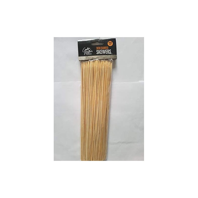 Natural Color Bamboo Skewers (30 cm) 150 Pack - Durable