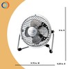 Comfort Zone 4-inch All-Metal Desk Fan with USB or Power