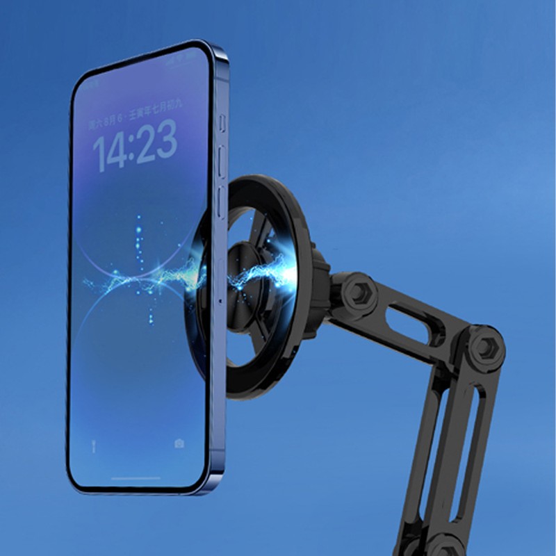 Magnetic Phone Holder for Car with Flexible Base Retractable Phone