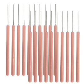 Scientific Labwares Dissecting Dissection Teasing Needle Straight with Plastic Handle (Straight Tip, Pack of 24)