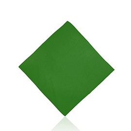 Multi Color 100% Cotton Plain Bandana Cow Boy Girl Biker Neck Scarf Wrist Wrap by Lizzy® (Dark Green)