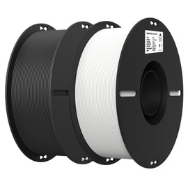 Creality 2kg Black & White PLA 1.75mm Filament Bundle for 3D Printing with No-Tangling Strong Bonding and Overhang Performance, Accuracy +/- 0.02mm