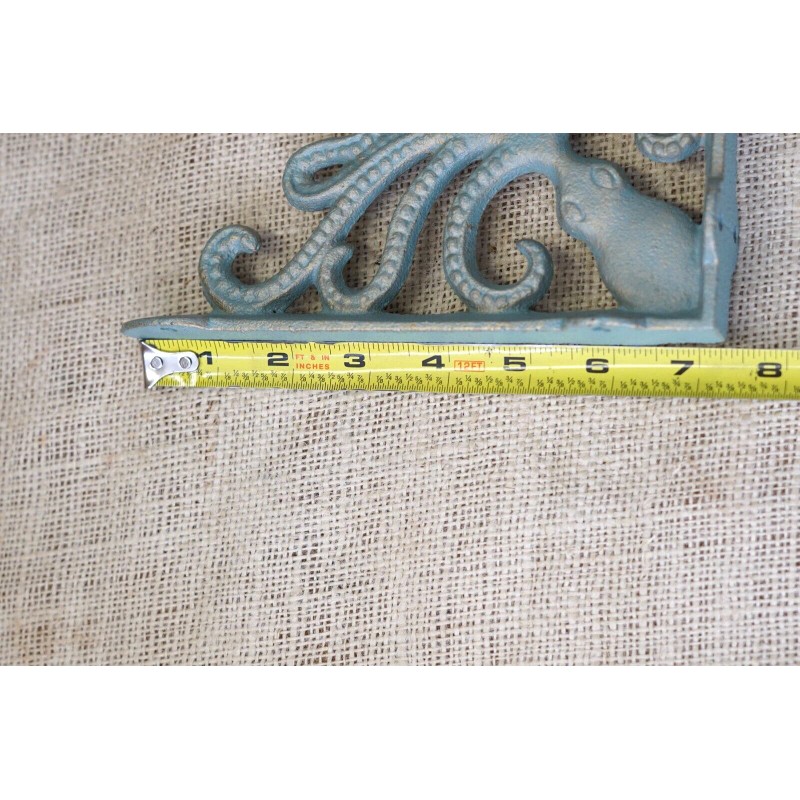 6 Cast Iron Octopus Brackets Nautical Garden Braces Shelf Corbels