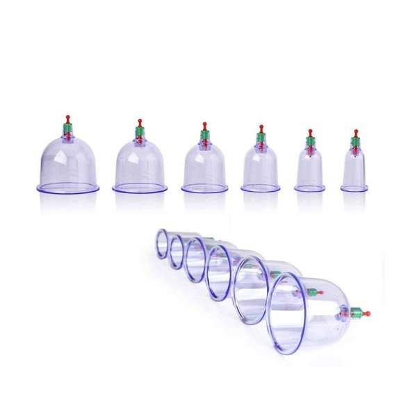 HYGRAD® Multiple Sizes Cupping Therapy Cups Hijama Cups Vacuum Suction Disposable Cups for Chiropractor Acupuncture Physiotherapy (B2, 25)