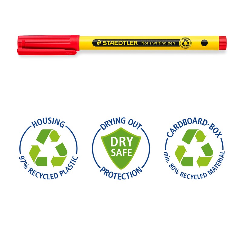 STAEDTLER Noris writing pen 307, fineliner with stable, impression-proof tip,