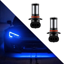 povtii 2 PCS Fog Lights Bulbs, 6500K 12V Plug and Play Anti-Fog Lights, Super Bright 1500 Lumen 5730 33-SMD Chip Power LED Bulbs, Universal Car Accessories for Most (Blue)