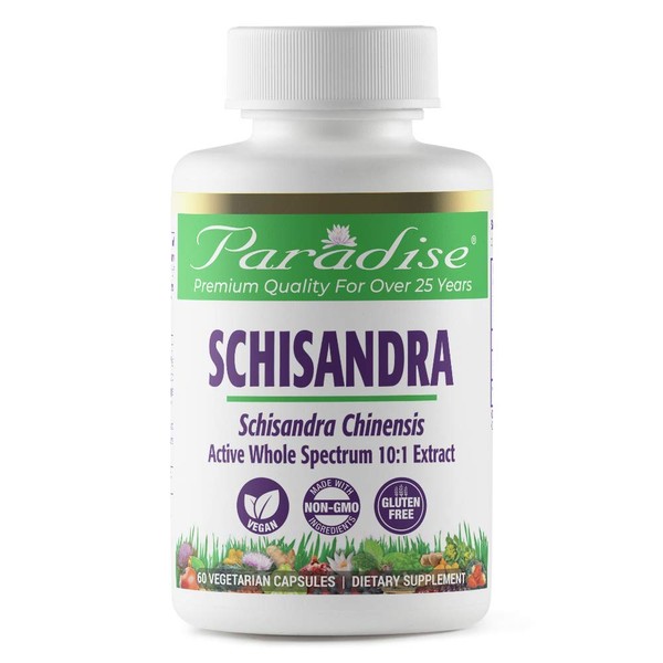 Paradise Schisandra - 100% Naturally Extracted - No Harsh Chemicals or Solvents - Traditional Thermo Kinetic Extract Using Purified Soft Water - No Fillers or Flow Agents - Ecologically Wild Crafted