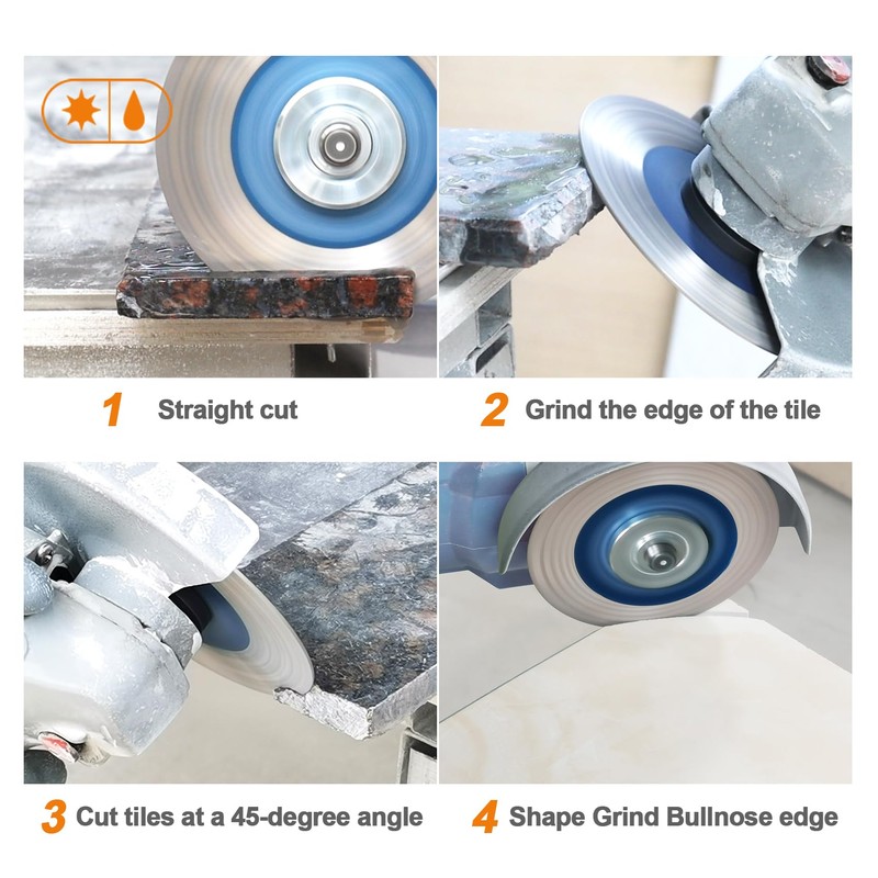 Diamond Granite Cutting Wheel 4 inch - BRSCHNITT 105mm Vacuum