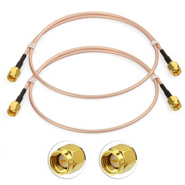 SUPERBAT SMA Coax Cable, SMA Male to Male Connector Cable 2ft RG316 Coaxial Cable SMA Jumper for 3G 4G LTE WiFi Antenna Router LNA Module Radio etc. 2-Pack