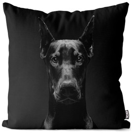 VOID Dobermann Cushion Cover Sofa Cushion Decorative Outdoor Cushion Decorative Cushion Size: 40 x 40 cm