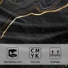 Miaoquhe Black Gold Marble Hand Towel Set of 2, Marble