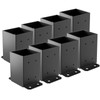 SPACEEUP 4x4 Post Base - 8 Pcs, Inner Size 3.6"x3.6",