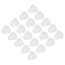 MECCANIXITY Silicone Snap in Locking Hole Plugs Rubber Panel Seal Cover Flush Type Panel Round for Kitchen Rubber Bulkheads Waterproof Sealing Plugs 5mm/0.2 Inch Diameter White,Pack of 20