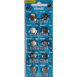 Vinnic L1131-C10-Ag10 Alkaline Manganese Button (Pack Of 10) Cells