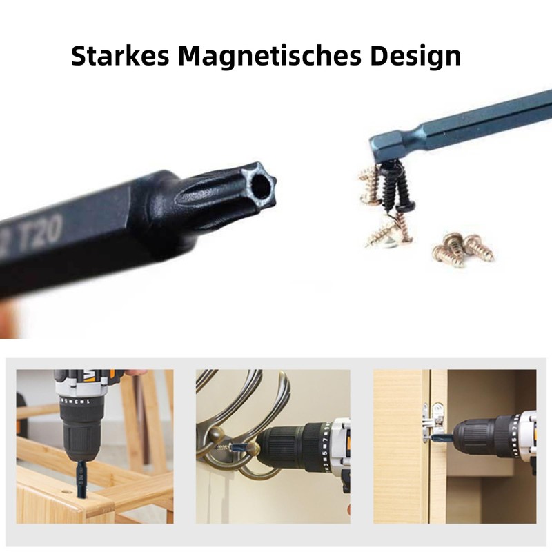 10 Pieces T10 Torx Bit, Torx Screwdriver Set, 100 mm