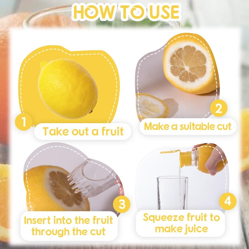 Pack of 2 Lemon Squeezers, Manual Citrus Squeezer, Lemon Squeezer,