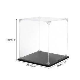 MECCANIXITY Acrylic Display Case, 8''x10''x6'' Clear Display Box Assemble Dustproof Display Box Storage Organizer for Collectibles Action Figures