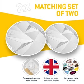 2 x 30cm Vinyl Stickers - Girls Geometric Art Deco Pattern 42921