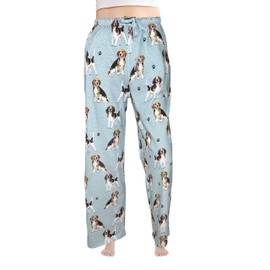 Pet Lover Pajama Pants – New Cotton Blend - All Season - Comfort Fit Lounge Pants for Women and Men - 27 Breeds Available (Small, Beagle)