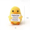 Inspirational Positive Crochet Duck Emotional Support Plush Doll with Free