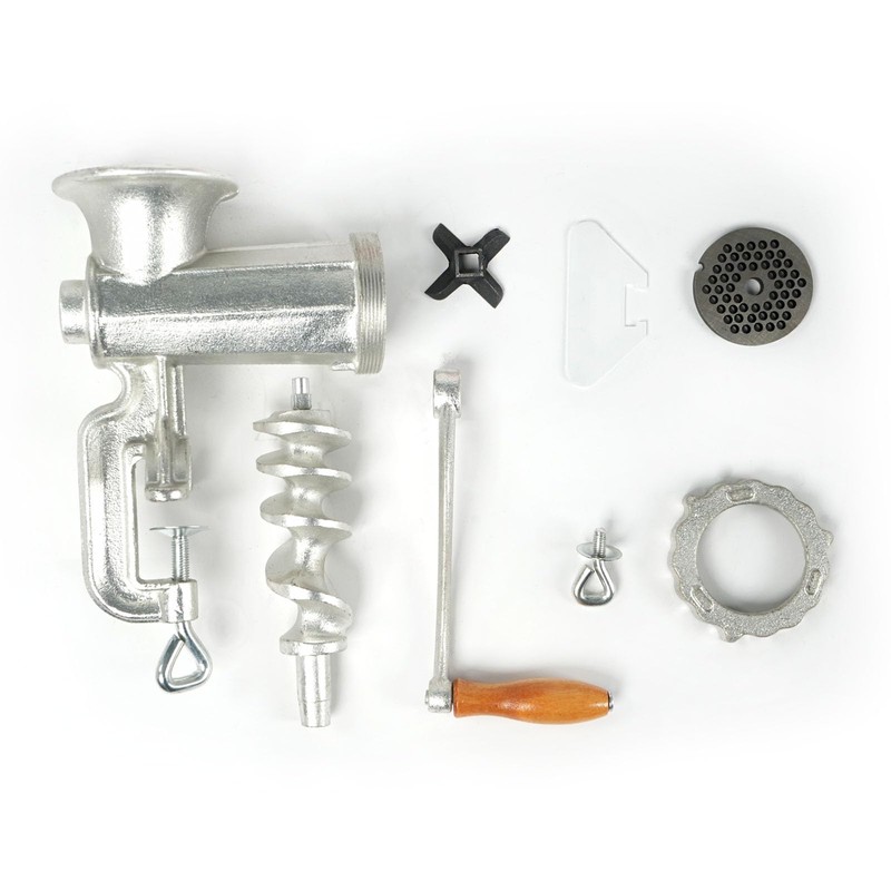 HAWOK Cast Iron Meat Grinder with Tabletop Clamp 10#, Manual