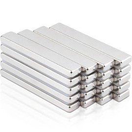 FPMYB Pack of 20 Magnets Strong 60 x 10 x 5 mm, Neodymium Magnets Extra Strong Super Strong Rare Earth Magnets, Rectangular Magnet for Notice Board, Kitchen Cabinet, Whiteboard, Magnetic Board