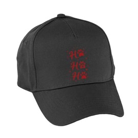 Hippowarehouse Ho Ho Ho Paws Premium Printed 5 Panel Baseball Cap hat OneSize Adults Black