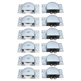 Micro Traders 6Sets 24mm Stainless Steel Sliding Door Roller Furniture Wardrobe Roll Rollers Suitable for Cabinets Windows Closets Wardrobes Etc