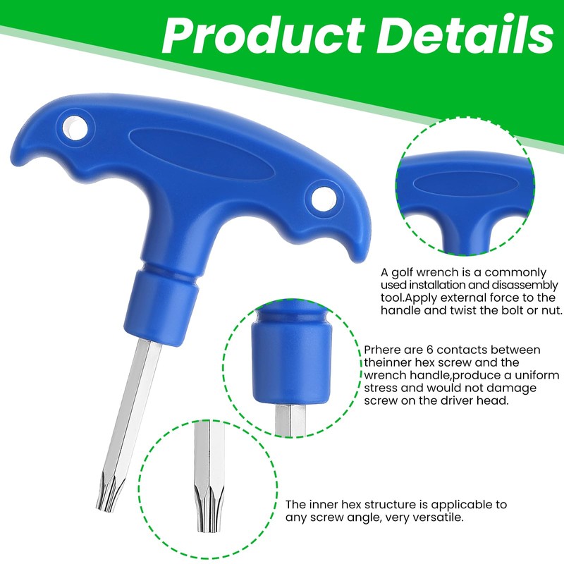 Lusofie Golf Club Wrench Blue Driver Tool, T20 Universal Driver